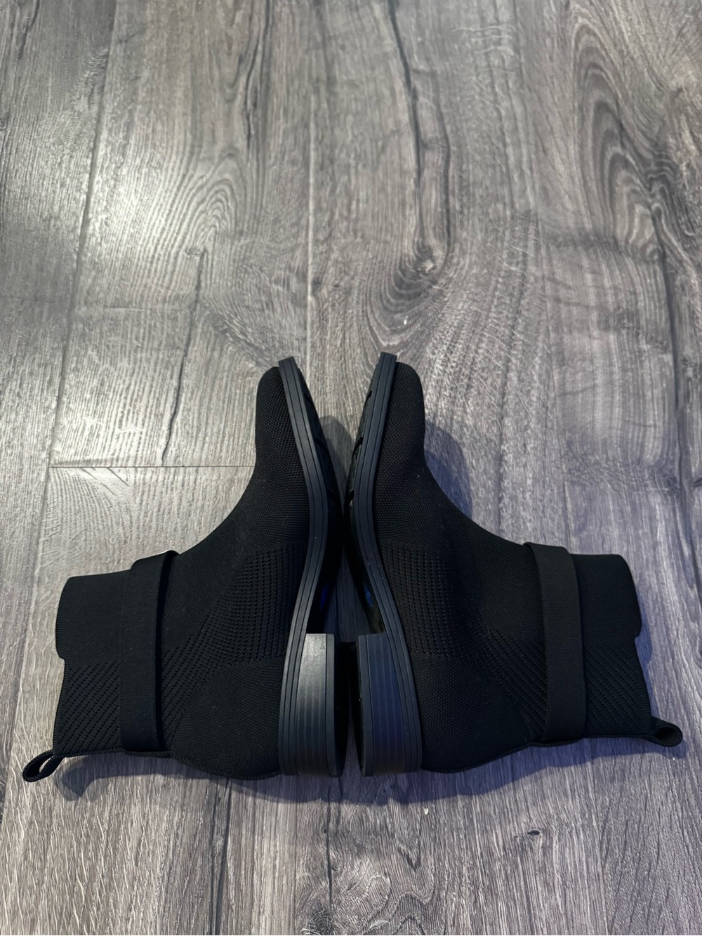 VIVAIA Black Knit Ankle Boots with Side Buckle Women size 38 7.5 booties - Picture 8 of 9